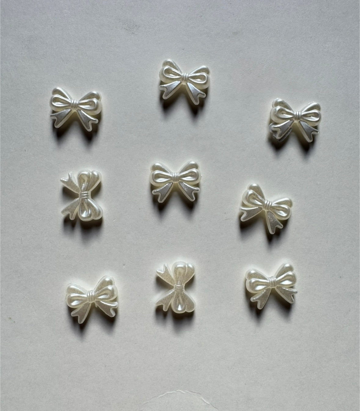 10Pcs Offwhite Bow Charms For bracelets