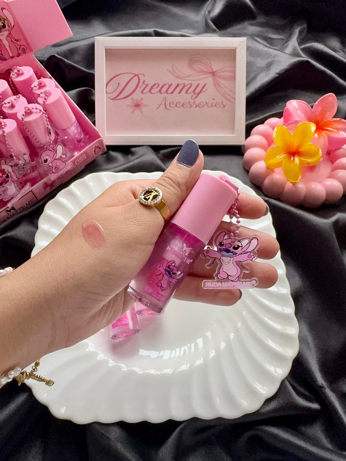 Huda Matte Me Lip oils With Adorable Character Keycharm 💕