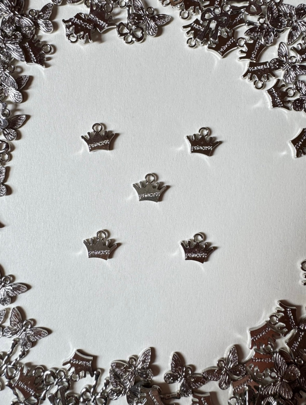 1Pc Silver Crown Charm for Bracelets