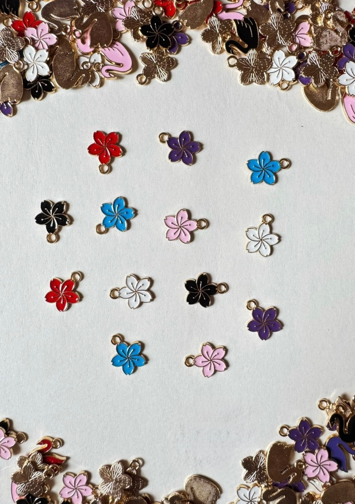 1Pc Floral Charms For bracelets and necklaces