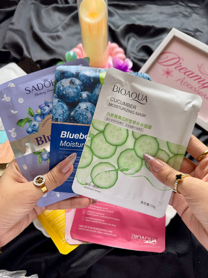 Hydrating Fruit Extract Sheet Mask Collection (Bioaqua / Sadoer)