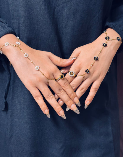 Stainless Steel Floral Handchains