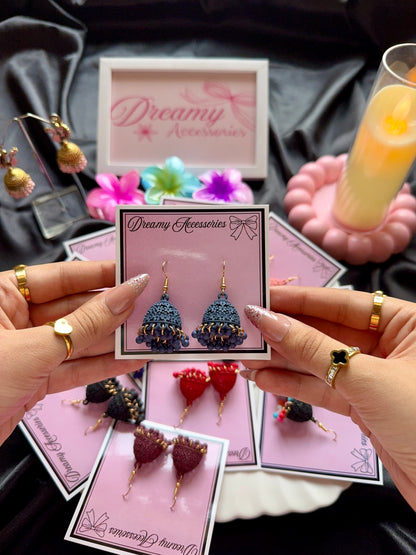 Textured Matte Hook Jhumkas 💖