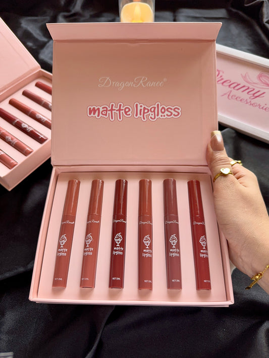 DragonRanee® Matte Lip Gloss Gift Set (Pack of 6)