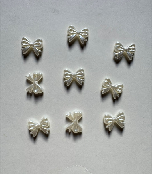 10Pcs Offwhite Bow Charms For bracelets