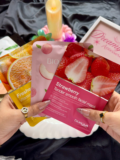 Hydrating Fruit Extract Sheet Mask Collection (Bioaqua / Sadoer)