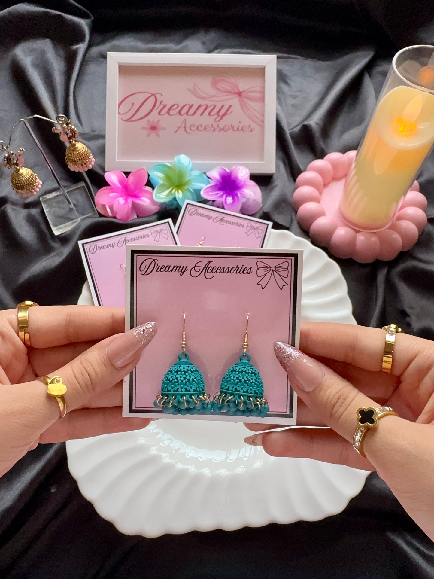 Textured Matte Hook Jhumkas 💖