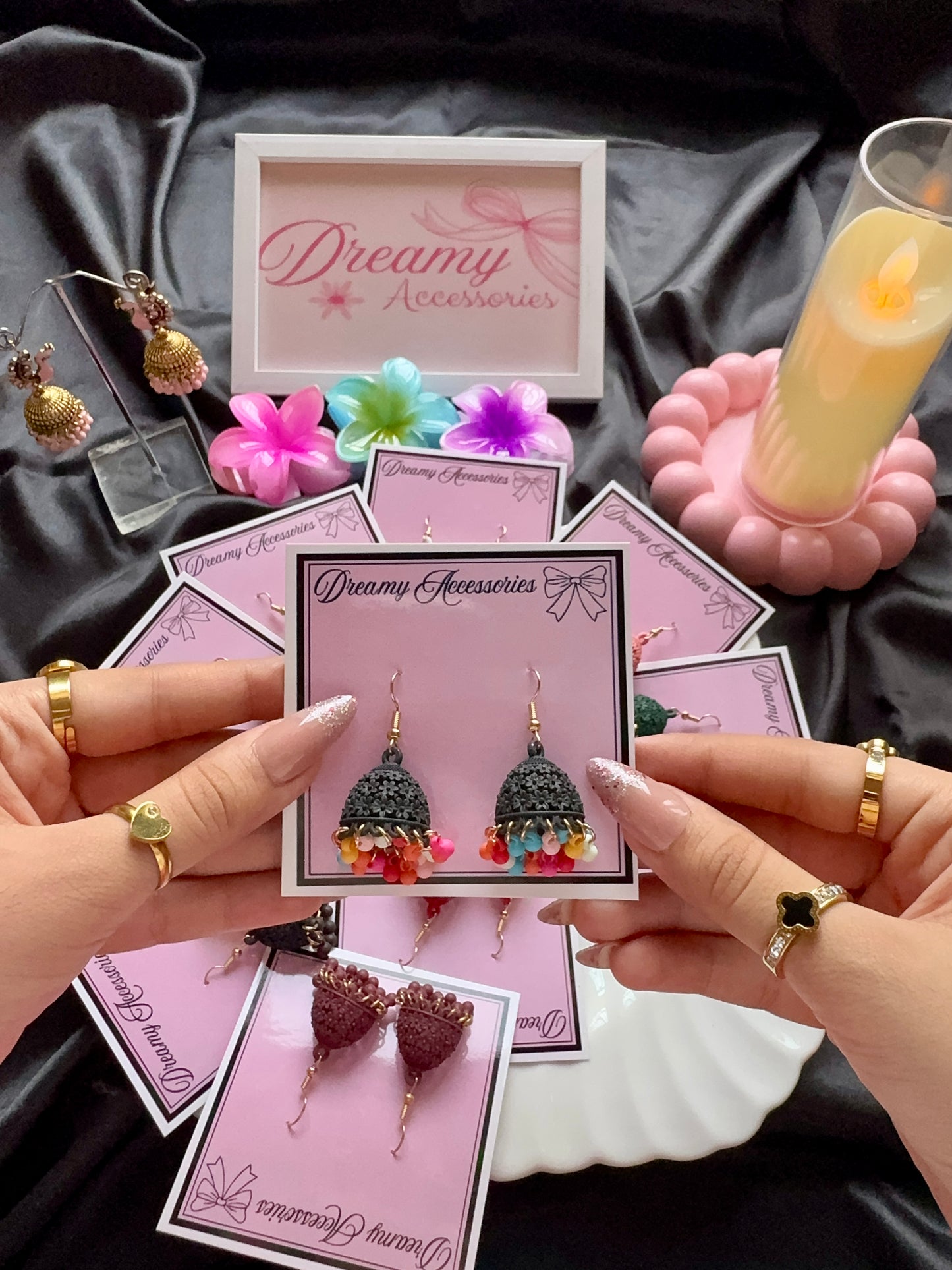 Textured Matte Hook Jhumkas 💖