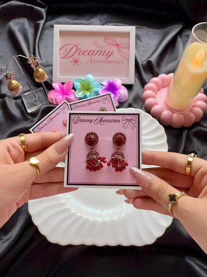 Traditional Jhumka with modern matte color