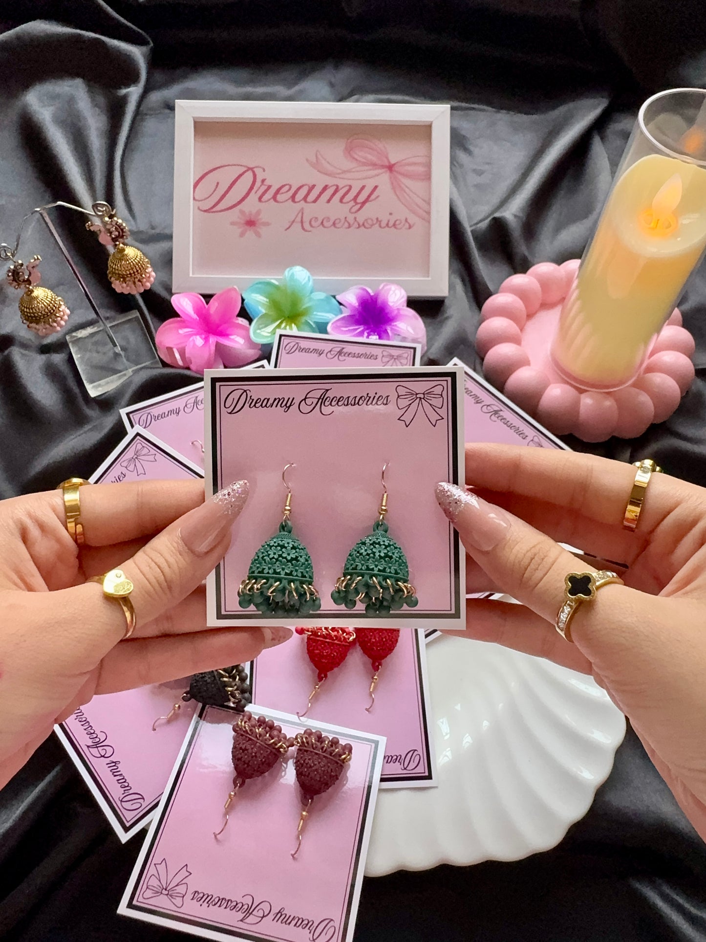 Textured Matte Hook Jhumkas 💖