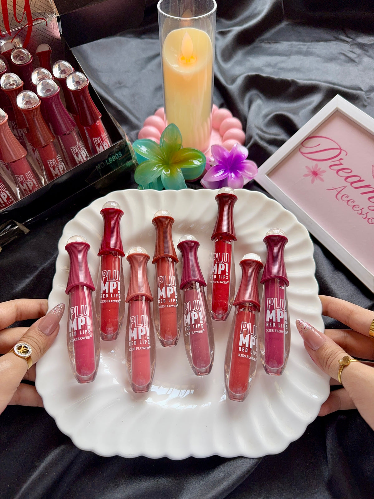 KISS FLOWER Velvet Texture Lip Gloss PLUMP!