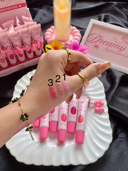 HUDAMOJI Silk Ribbon Lip Gloss (With Bow Keychain Charm) 🎀