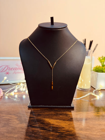 Stainless steel V-Shaped Lariat Necklace ✨