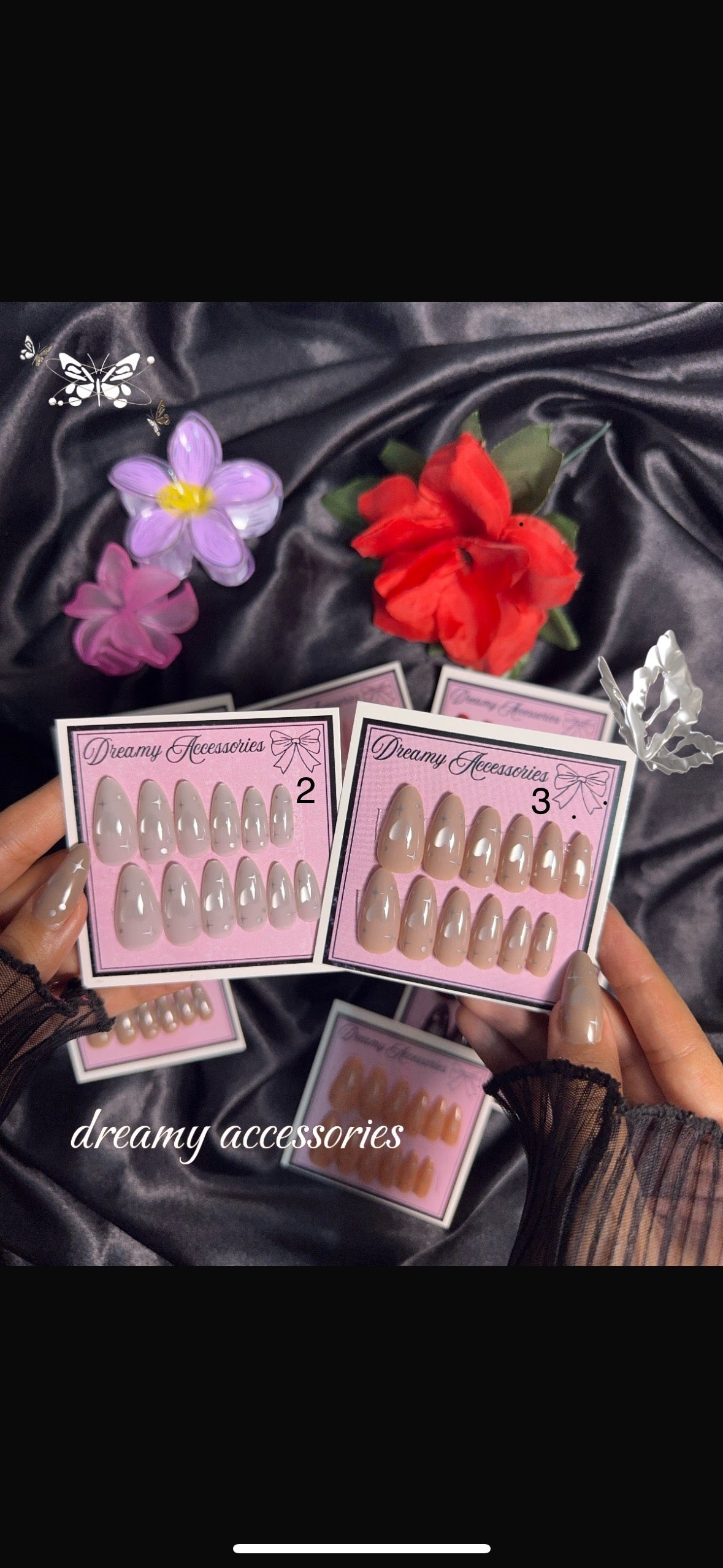 12Pcs Silk Nude Nails Set with Application ket