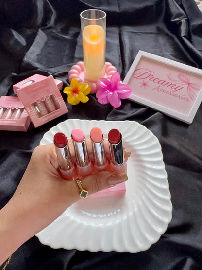 Dragon Ranee Mini Colorful & Bright Lip Balm & Lipstick Set (Pack of 4)