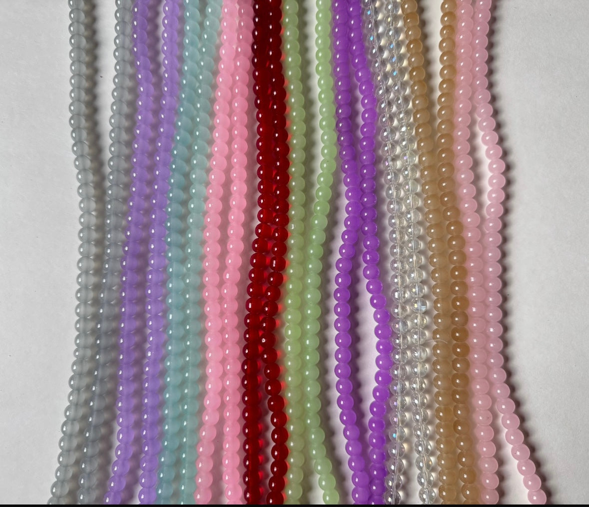 1 String 8mm Glass Beads