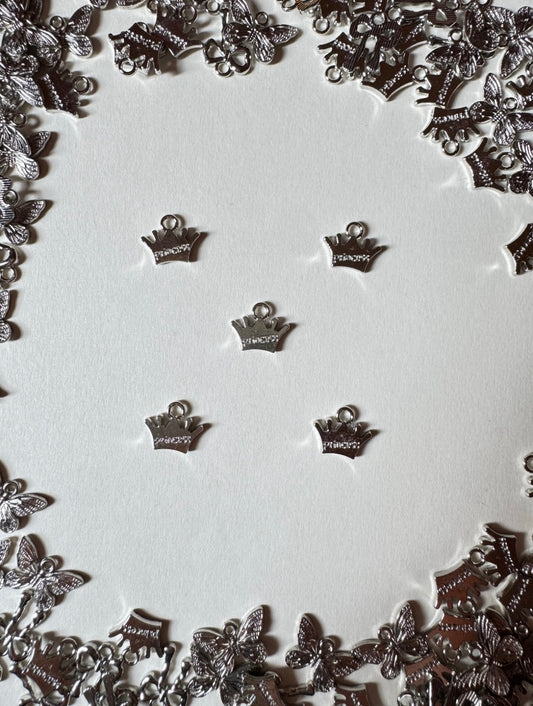 1Pc Silver Crown Charm for Bracelets