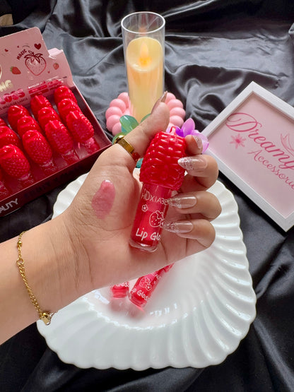 HUXIABEAUTY Strawberry Magic Color-Changing Lip Gloss Keychain