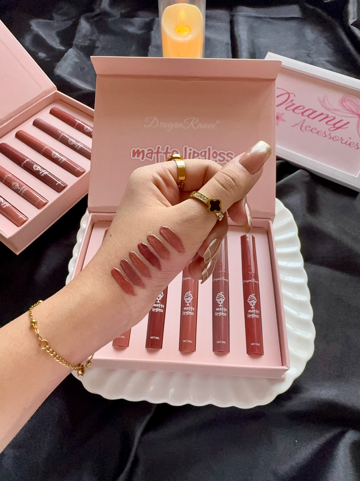 DragonRanee® Matte Lip Gloss Gift Set (Pack of 6)