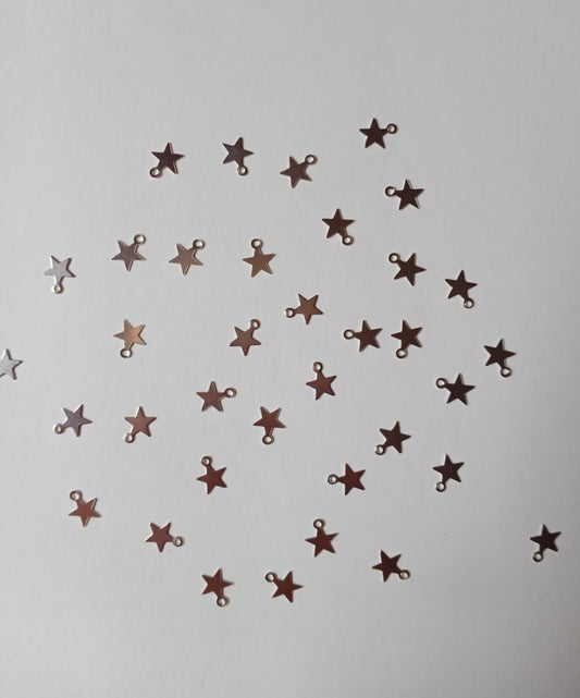 Pack of 10pcs silver star Charms
