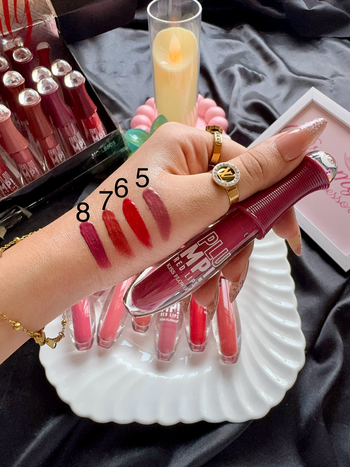 KISS FLOWER Velvet Texture Lip Gloss PLUMP!